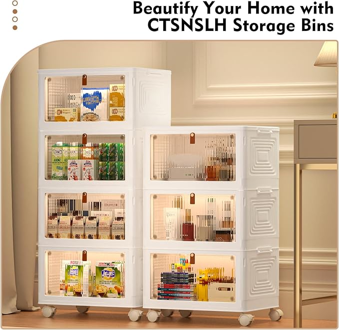 CTSNSLH 4 Tier Plastic Storage Bins and Boxes Organizer - Image 2