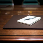 Dacasso 20" x 16" Brown Leatherette Luxury Conference Pad - Image 2