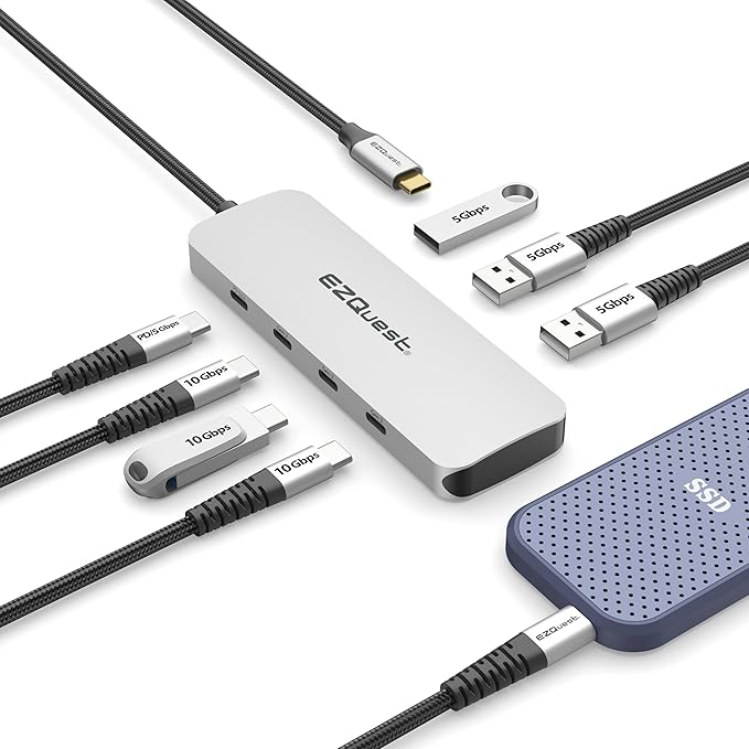 EZQuest USB C Hub Docking Station 7 in 1 by EZQuest