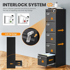AFAIF 5 Drawer File Cabinet - Image 4