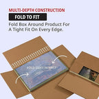 Tape Logic Literature Mailer, 12 1/8" x 9 1/8" x 2", Kraft Easy-fold mailer - Image 2