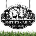Personalized Deer Hunting Metal Cabin Sign, Custom Outdoor Hunting Decor by HZYCYYFC
