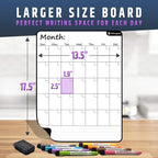 Large Dry-Erase Magnetic Monthly Calendar + Free Bonus: 3 Grocery/to-Do List - Image 3