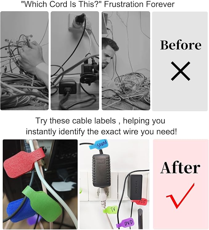 32-Pack Reusable Cable Labels - Image 5