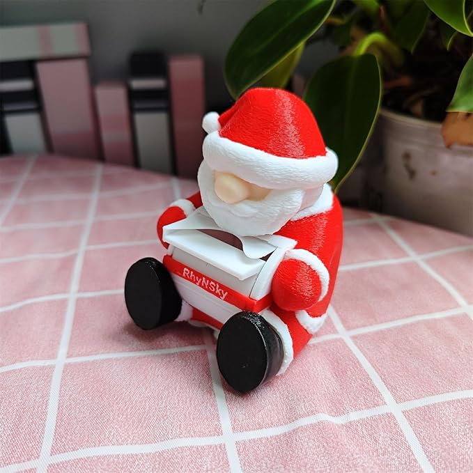 RhyNSky Christmas_Santa_Claus Postage Stamp Holder Stamp Roll Dispenser - Image 6