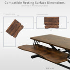VIVO 32 inch Desk Converter, K Series, Height Adjustable Sit to Stand Riser - Image 6