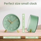 Analog Alarm Clock, 4 inch Super Silent Non Ticking Small Clock - Image 7