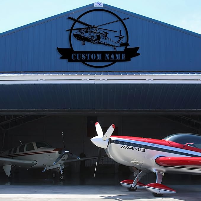 Personalized Metal Airplane Wall Art, Airplane Name Sign, Customized Pilot Name - Image 5