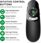DINOSTRIKE USB A and USB C Presentation Clicker Green Light, RF 2.4GHz Wireless - Image 3