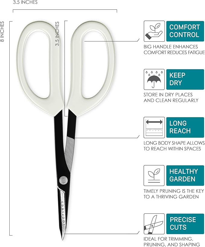LOOPSEED Precision Gardening Scissors Plant Trimming Pruning Shears Garden - Image 2