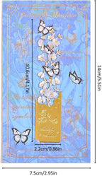 4pcs Metal Bookmarks, Butterfly Flower Theme Pretty Book Marks - Image 3