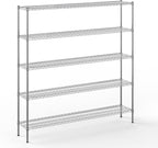 Regal Altair 14" Deep x 72" Wide x 74" Height Wire Shelving Kit | 5-Tier | NSF by Regal+Altair