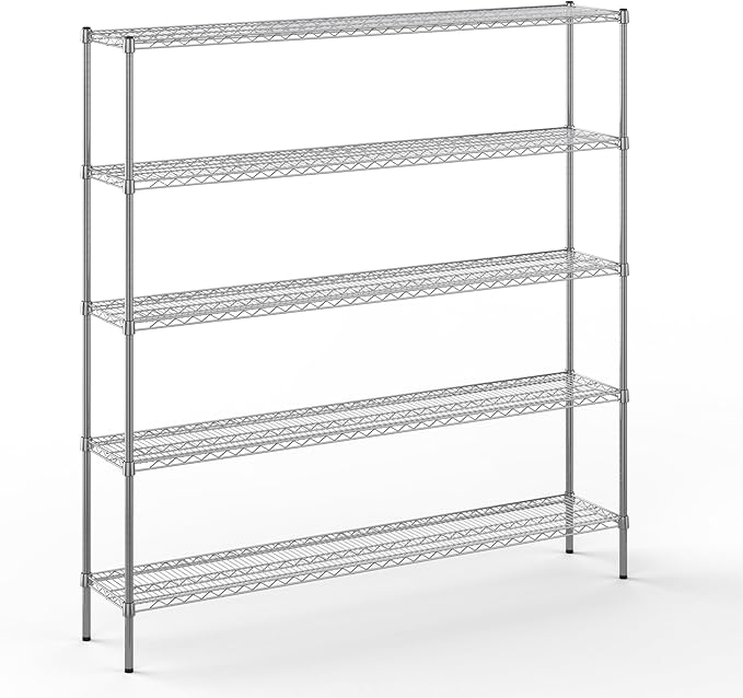 Regal Altair 14" Deep x 72" Wide x 74" Height Wire Shelving Kit | 5-Tier | NSF by Regal+Altair
