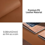 Aothia Leather Desk Pad Protector, Mouse Pad, Office Desk Mat, Non-Slip PU - Image 8