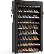 lanteful shoe rack with covers - 10 tiers, main product view