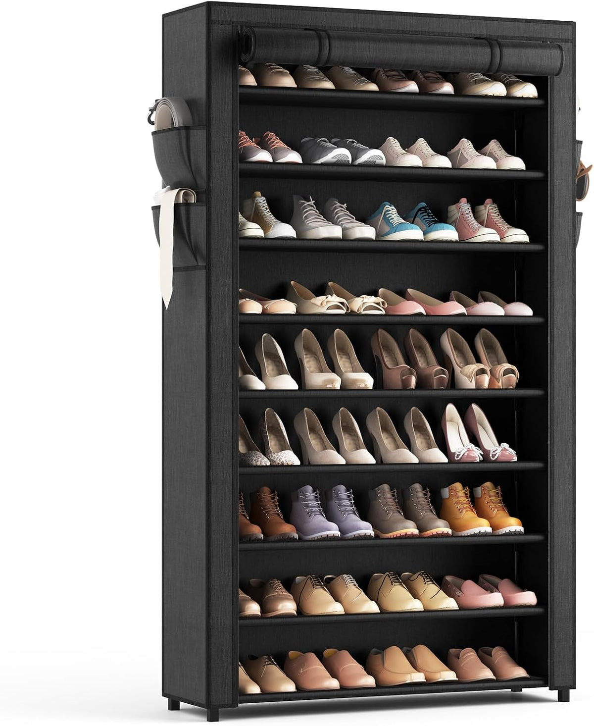 lanteful shoe rack with covers - 10 tiers, main product view