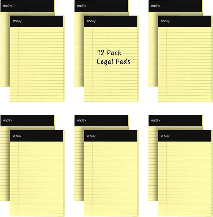 Emraw Jr. Legal pad, Small Note Pads Legal Ruled Writing Pad. Perforated Edge. by ENDAY