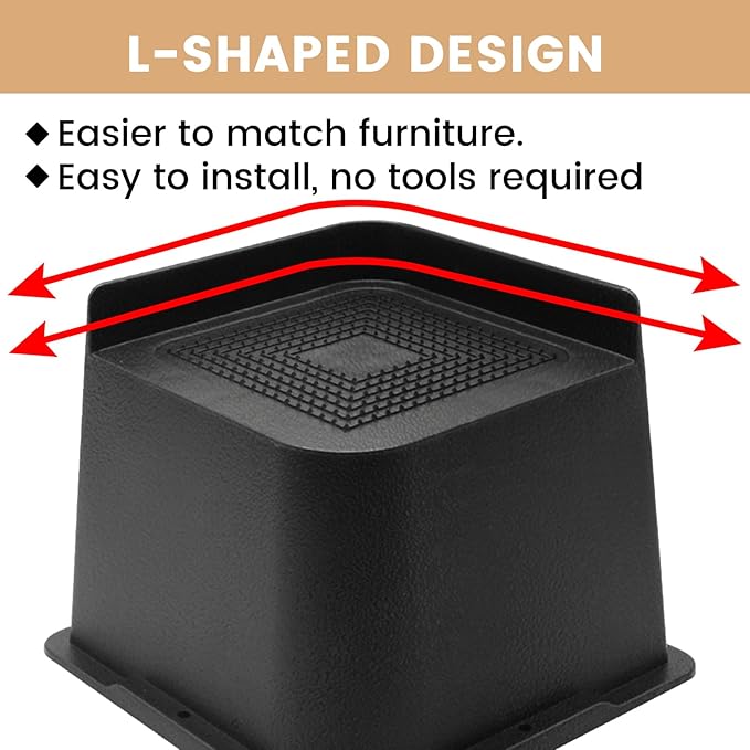 MXMZHXU Bed Risers 2 inch, 3 inch, 4 inch, 6 inch or 8 inch Heavy Duty - Image 4