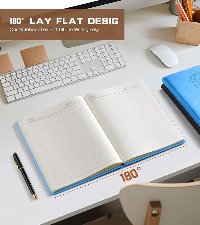 Biuwory Lined Journal Notebook for Women Men, 256 Pages A4 Large Hardcover - Image 6