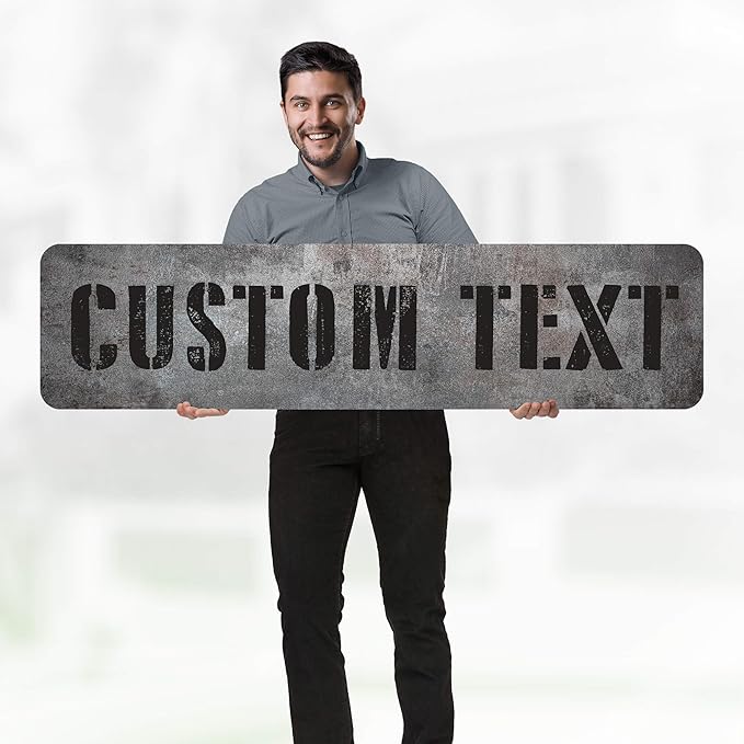 Custom Sign, Custom Street Sign, 11 Font Colors, 13 Font Styles, 4 Hole Options - Image 2