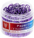 Vinaco Purple Paper Clips, Rustproof Coated Paper Clips by LightingMadeSimple