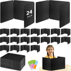 24 Pack Desk Dividers for Students, Waterproof Durable Plastic Testing Dividers by IKAYAS