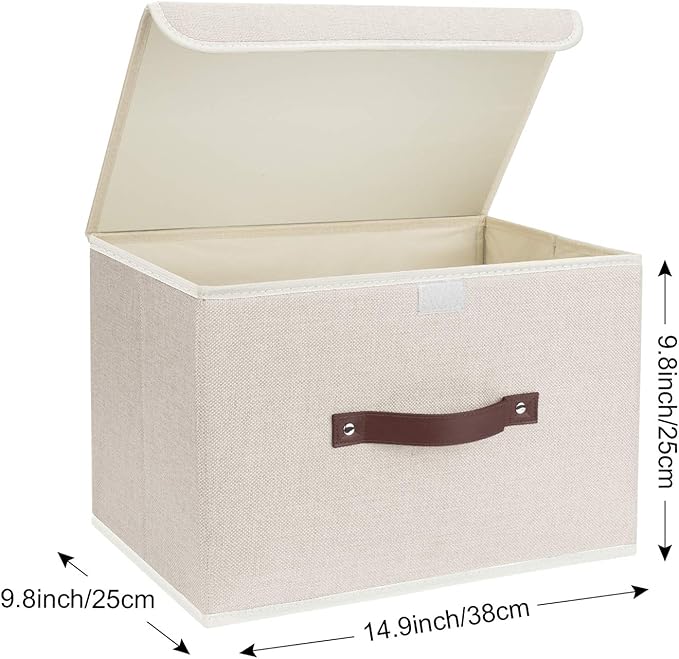 TYEERS Collapsible Storage Boxes, Washable Fabric Storage Bins - Image 2