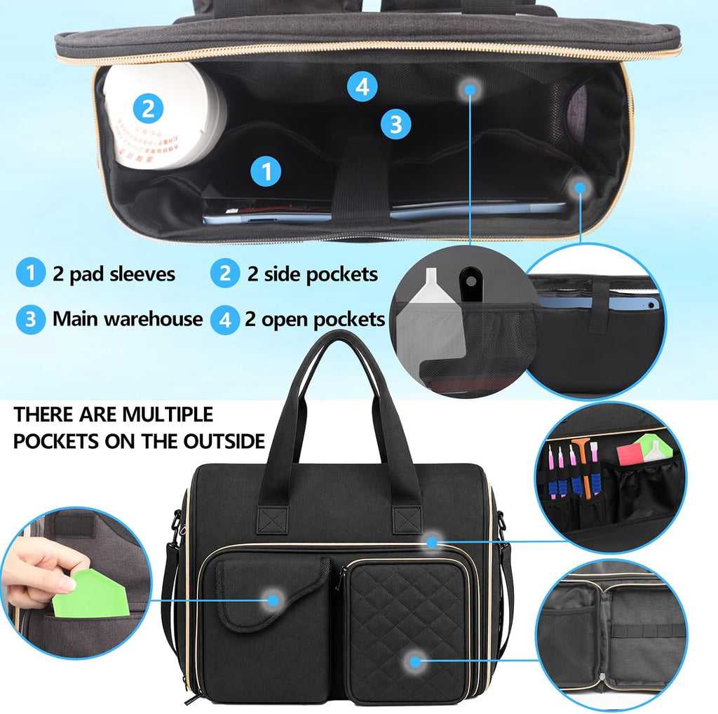 portable a4 light pad storage bag for diamond, close-up detail