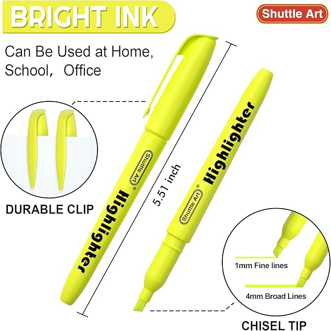 Shuttle Art 70 Pack Highlighters, Highlighter Markers Bulk in Vibrant Color - Image 3
