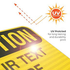 Custom Caution Sign, OSHA Sign, 12x18 Inches, 3M EGP Reflective .063 Aluminum - Image 7