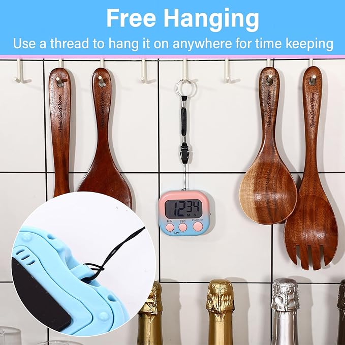 Weewooday 24 Pcs Digital Kitchen Timer Magnetic Timer Bulk On/Off Switch Minute - Image 5
