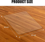 Kuyal Clear Chair mat for Hard Floors 48 x 48 inches Transparent Floor Mats - Image 7