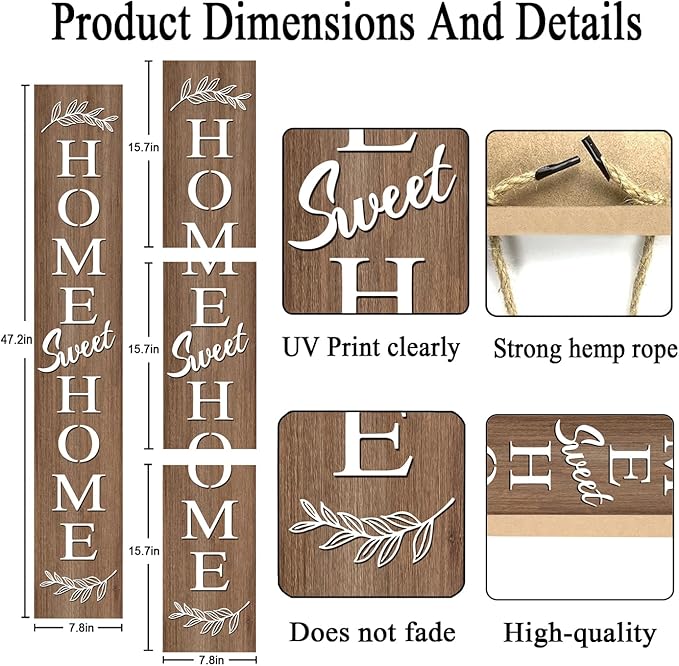 Farmhouse Wooden Welcome Sign Stand - Image 3