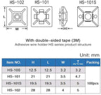 XHF 200 PCS 1/2" White Self Adhesive Cable Zip Tie Mounts Wire Cable Clips - Image 2