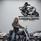 Personalized Motorcycle Metal Sign Custom Biker Name Sign Dirt Bike Wall Decor - Image 5