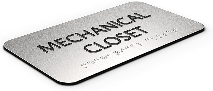 ADASigns Mechanical Closet Sign 7" W x 4" H - Image 2