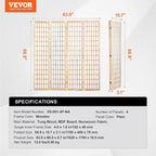 VEVOR Room Divider, 4 Panel Japanese Room Divider, Folding Privacy Screen Indoor - Image 8