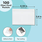 Juvale 100-Pack Clear Index Card Pockets - Image 5