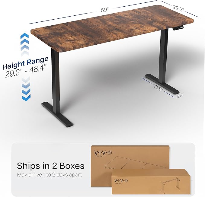 VIVO Electric 60 x 30 in Standing Desk, Memory Height Adjustment, 1B Series - Image 3