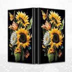 BWEGRHE Slim Credit Card Holder, Sunflowers Butterfly RFID Blocking Metal Wallet - Image 4