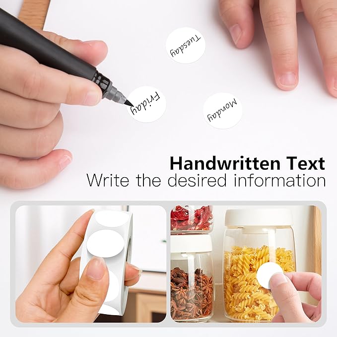 White 1 Inch Round Color Coding Labels - Image 3
