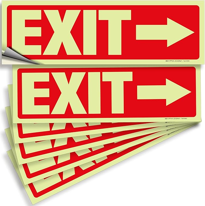 iSYFIX Exit Stickers Signs by iSYFIXPREMIUMSIGNS