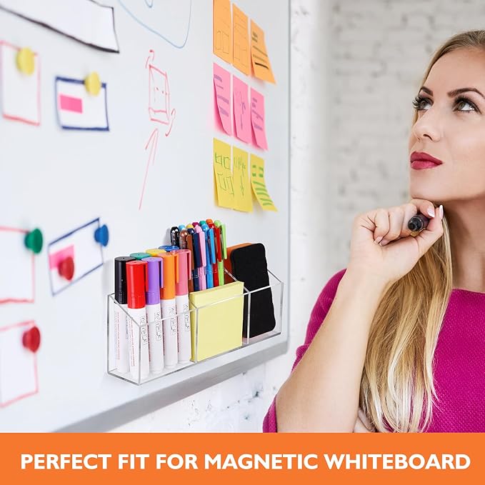 Ameceres Magnetic Pen Holder Classroom Organization Acrylic Marker Holder - Image 5