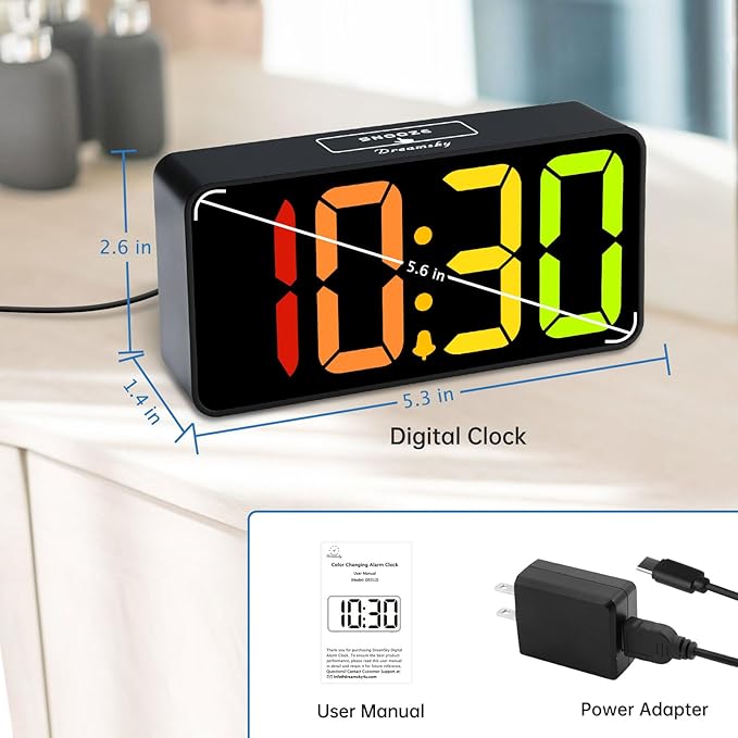 DreamSky Small Digital Alarm Clocks - Image 7