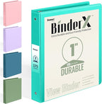 BinderX Extra Durable 3 Ring Binder, Round Rings 1 Inch Binder, Fits 175 Sheets by Sooez