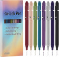 Thboxes 8Pcs Gel Pens for Journaling, 0.5mm Fine Tip Retractable Colorful Pens by Thboxes