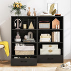 LOKO 4-Tier Bookcase with Storage Drawer, Modern Organizer Display Storage - Image 4