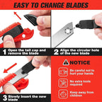 JOYUMY 20 Pack Utility Knife, Box Cutter Retractable, Box Knife - Image 7