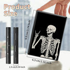 BWEGRHE Slim Credit Card Holder, Skull Skeleton RFID Blocking Metal Wallet - Image 2