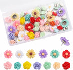 Flower Decorative Push Pins 50Pcs by acDesign